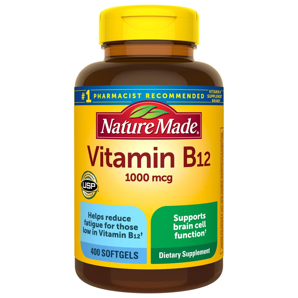 Vitamina B12, 1000 mcg, 400 Softgels, Nature Made 