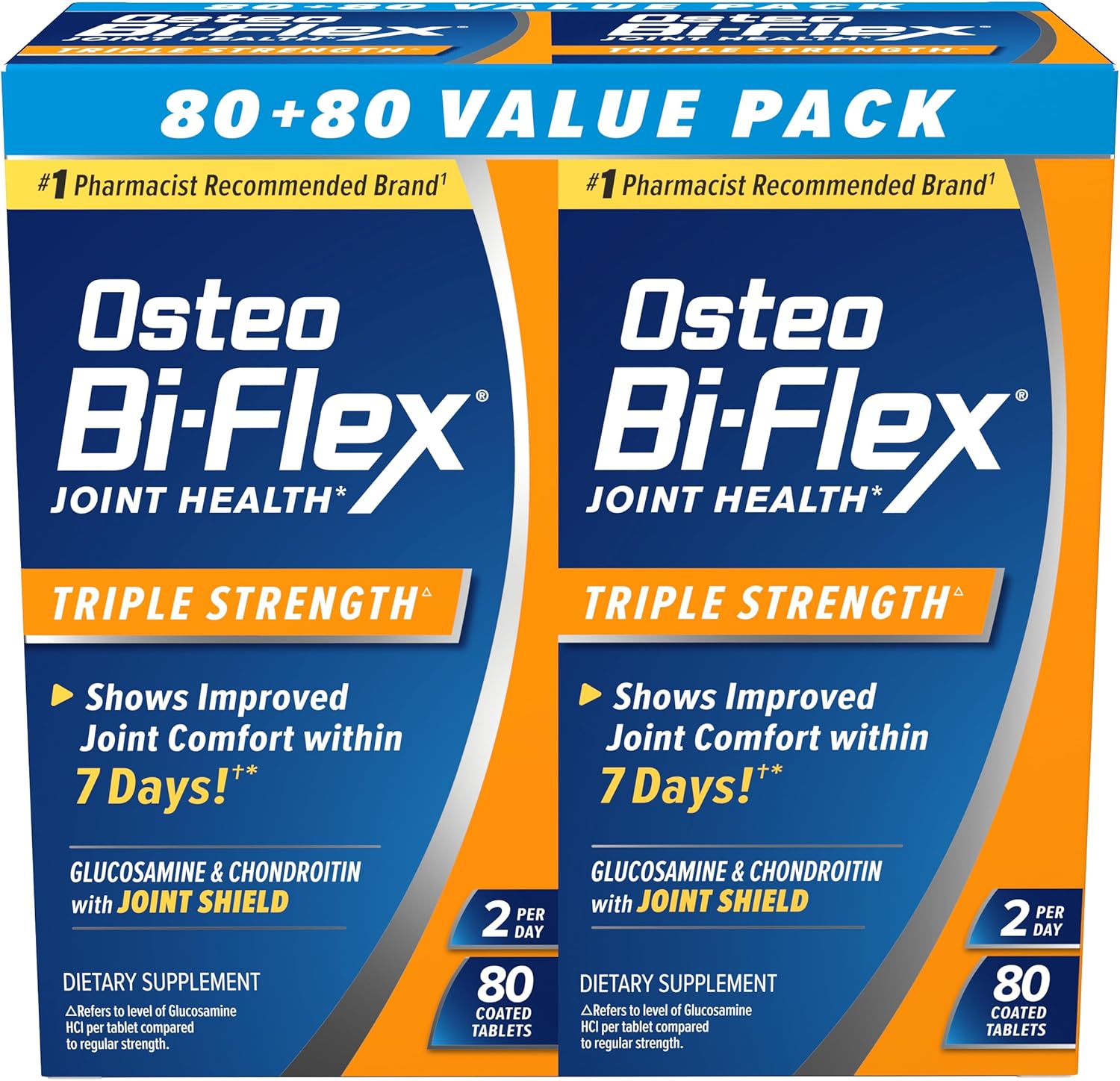 Osteo Bi-Flex Triple Strength, 80 comprimidos cada, 2 caixas, Osteo BiFlex