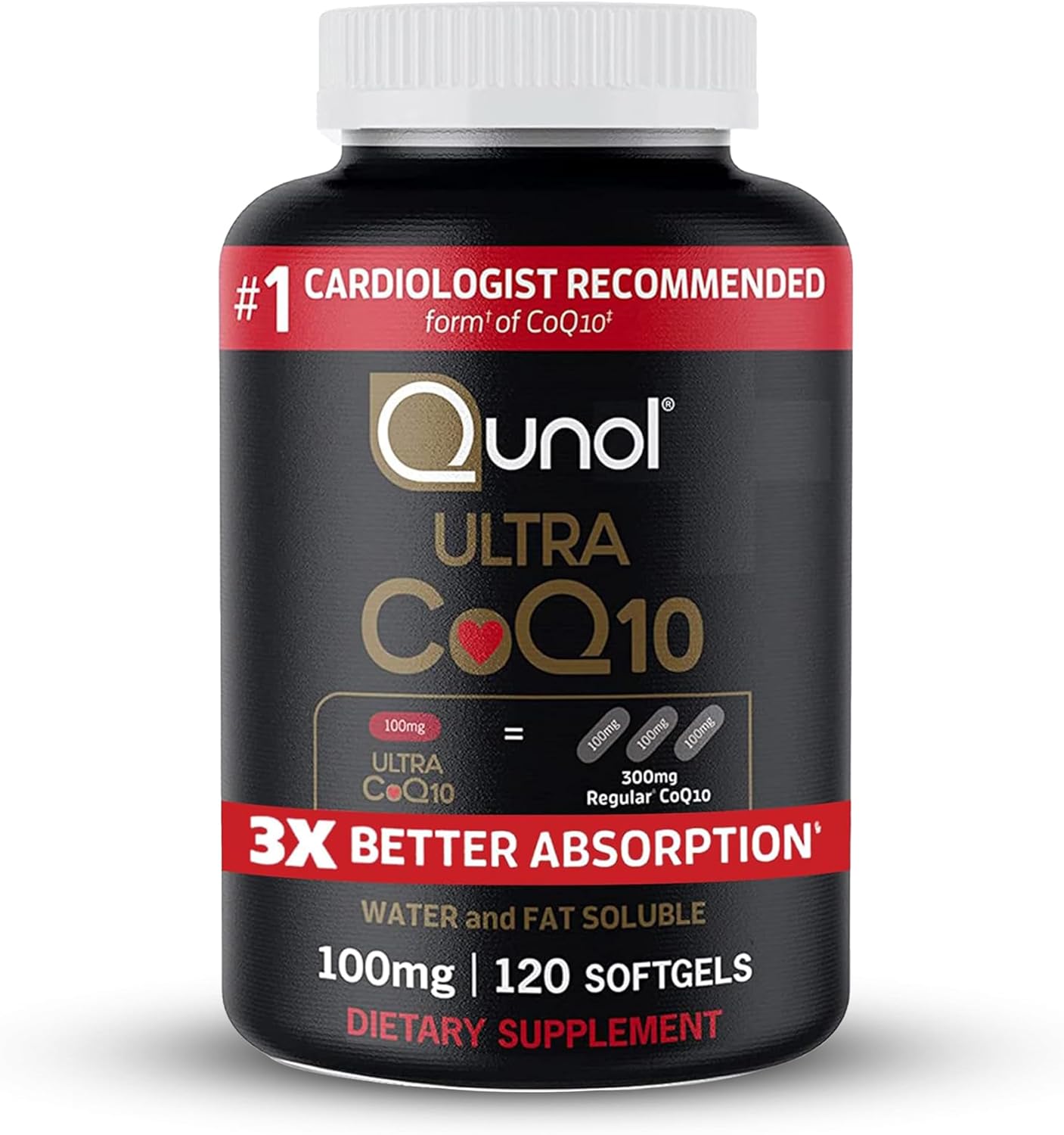 Qunol CoQ10 100mg 120 Softgels
