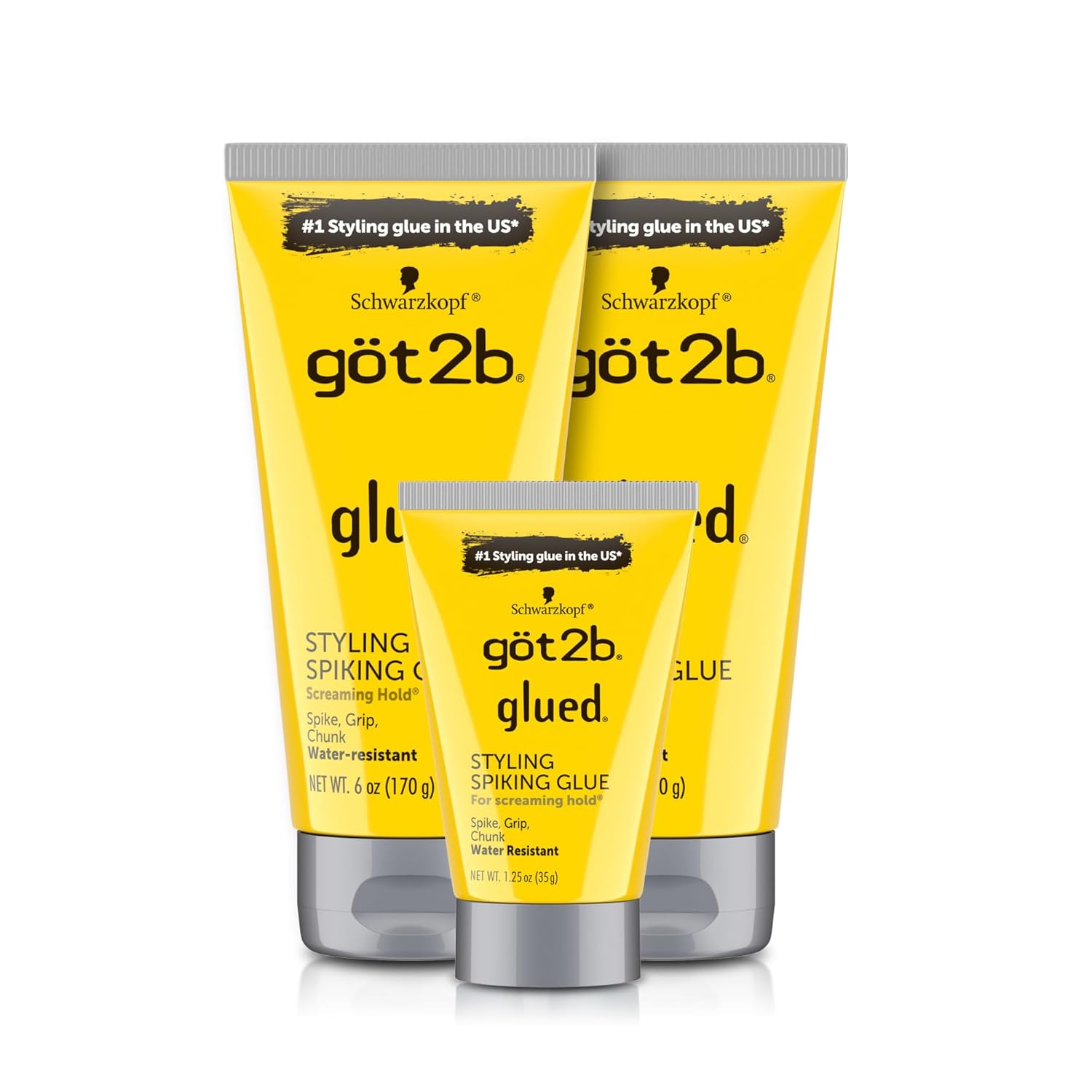 Got2B Styling Spiking Hair Gel - 2 tubos de 170g e 1 tubo 35
